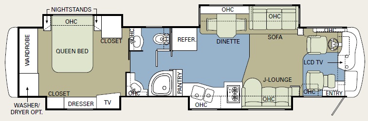 2006 HOLIDAY RAMBLER NAVIGATOR 43PBQ, , floor-plans-day image number 0